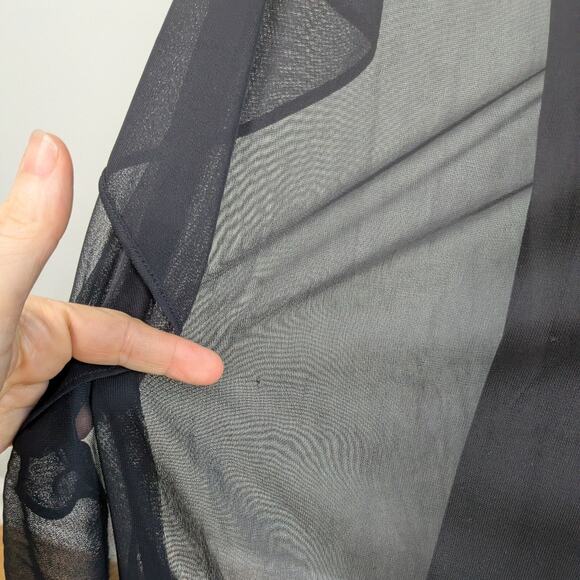 Betsy Adam Prom Dress Maxi Gown 14 Black Pink Vintage Y2K Fariy Goth Ruffle Glam - Picture 14 of 15